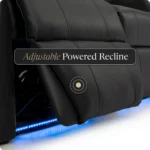 Luxury Dual Power Home Theater Recliner Sofa with LED Lighting (2-Seater) - Image 2