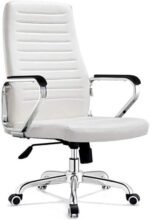 White High-Back Ergonomic Executive Office Chair - Image 6