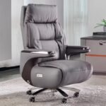 Luxury Executive Leather Office Chair with Retractable Footrest - Image 6