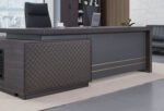Luxury Executive Office Desk with Side Credenza & Executive Storage Cabinet Set - Image 4
