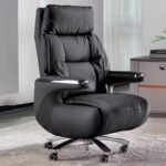 Luxury Executive Leather Office Chair with Retractable Footrest - Image 5