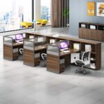 2-Person Modular Office Workstation with Privacy Partitions - Image 3