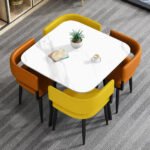 Modern Luxury 5-Piece Dining Set with Upholstered Chairs - Image 4