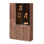Modern 4-Door Glass Office Filing Cabinet with Lockable Storage - Image 4