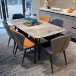 Luxury 6-Seater Sintered Stone Dining Table Set - Image 5