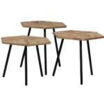 Modern Nesting Wooden Side Table Set (3-Piece)
