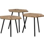 Modern Nesting Wooden Side Table Set (3-Piece)