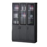 Modern 6-Door Glass Display Office Filing Cabinet