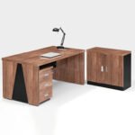 Modern 4-Door Glass Office Filing Cabinet with Lockable Storage - Image 3
