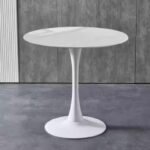 Luxury Round Marble Dining Set with 3 Upholstered Accent Chairs - Image 3