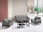 Luxury Brown Leather Living Room Sofa Set (3+1+1 Seater) - Image 3