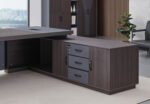 Luxury Executive Office Desk with Side Credenza & Executive Storage Cabinet Set - Image 3