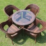 Luxury Outdoor Rattan Bistro Dining Set (5-Piece)