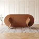 Wood Dining Room Table Walnut Color Legs Restaurant Dinner Table - Image 4