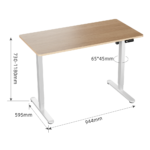 Electric Height-Adjustable Standing Office Desk - Image 6