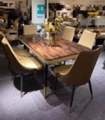 Luxury 4-Seater Marble Top Dining Table Set