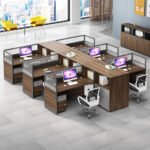 2-Person Modular Office Workstation with Privacy Partitions - Image 6